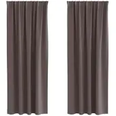 vidaXL Rideaux occultants avec anneaux 2 pcs brun foncé