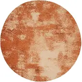 Studio Clarice Tapis rond abstrait - Candice Terracotta | Ø 230cm | Rond | Pile courte