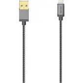 Hama Câble USB pr iPhone/iPad av. connect. Lightning, USB 2.0, métal, 0,75m