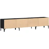 vidaXL Meuble TV noir imitation chêne 180 x 31,5 x 40 cm