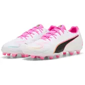 Puma Chaussure de foot 'KING 20 MATCH' rose / noir / blanc