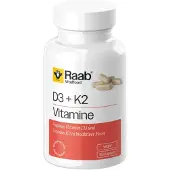 Raab Vitalfood , capsules de vitamine D3 + K2, 27,6 g