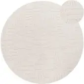 Tapis.fr Tapis moderne Tokko crème 160 cm rond