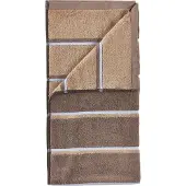 Zone Denmark Handtuch 50 x 100 cm Taupe/Camel/Himmelblau (50 x 100 cm)