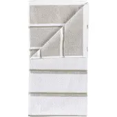 Zone Denmark Handtuch 50 x 100 cm Weiss/Grau/Eucalyptus (50 x 100 cm)