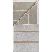 Zone Denmark Handtuch 50 x 100 cm Grau/Eucalyptus/Terracotta (50 x 100 cm)