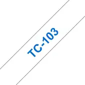Brother TC103 - 12 mm x 7,7 m - ruban bleu sur fond transparent