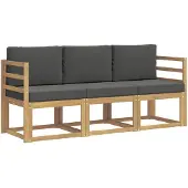 vidaXL : Ensemble de 3 assises de jardin.