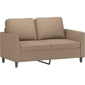 vidaXL Ensemble de canapés 2 pièces avec coussins Cappuccino-Brun Similicuir