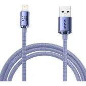 Baseus Câble Usb Do Lightning Crystal Shine, 2.4A, 1.2M (Fioletowy)