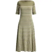 Ralph Lauren Robes en maille olive / blanc