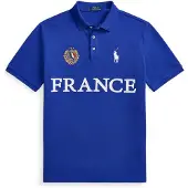 Ralph Lauren pour homme. 710B20852001 Polo de France Classic Fit bleu (L), Casuel, Coton, Manche courte