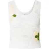 Hailys Tops en tricot 'Ci44tron' vert / orange pastel / blanc cassé
