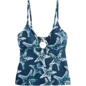 Next Haut de tankini bleu marine / blanc