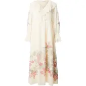 Comma Robe beige clair / jaune pastel / vert pastel / melon