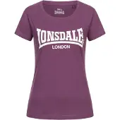 Lonsdale T-shirt 'Cartmel' aubergine / blanc