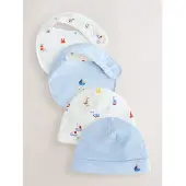 Next Bonnet bleu clair / jaune / rouge vif / blanc