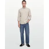Levi's Sunset Long Sleeve Shirt Beige L Homme
