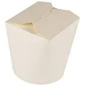 Papstar 85689 Récipient alimentaire jetable Carton, Contenant à usage unique, Blanc