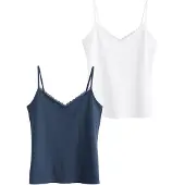 Next Haut bleu foncé / blanc