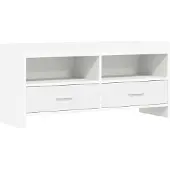 vidaXL Meuble TV 100 x 33 x 47 cm Blanc, aggloméré
