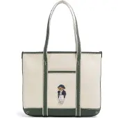 Ralph Lauren Cabas écru / vert foncé