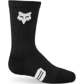 FOX Unisexe, Chaussettes de sport, Chaussettes 23 Yth 6" Ranger Crew Blk Yl (L), Noir