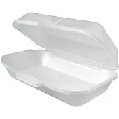 Papstar 18080 Bacs à aliments jetables plastique, Contenant à usage unique, Blanc
