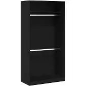 vidaXL Armoire noir aspect chêne 100 x 50 x 200 cm