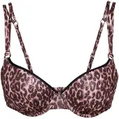 JOOP! Hauts de bikini ' Leopard Beach ' marron / rose / noir