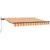 vidaXL , store enroulable jaune et orange, 250 x 200 cm, tissu