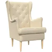 vidaXL Fauteuil Crème Tissu