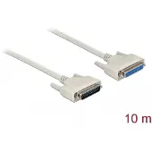 DeLOCK - Kabel seriell - DB-25 (M) zu DB-25 (W) - 10,0m - Daumenschrauben - beige (83678)