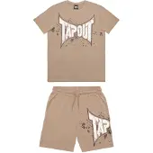 TAPOUT Survêtement 'Dunlab' marron / noisette / blanc