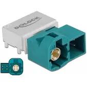 DeLOCK HSD Z mâle +4 Power Pins PCB, Câble + prise électronique, Bleu