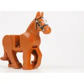 LEGO Cheval Orange foncé Minifigure Chevalier - 10352c01pb08 NOUVEAU Quantité 1x