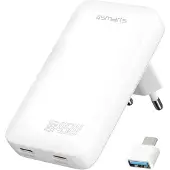 4smarts Netzladegerät FlatPlug Slim Dual 45W GaN 2C, weiß