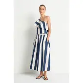 Rich & royal Jupe bleu foncé / blanc