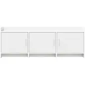 vidaXL Meuble TV 130 x 33 x 47 cm Blanc, aggloméré