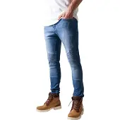 Urban Classics Jean pour femme Slim Fit Biker Jeans bleu délavé - 30