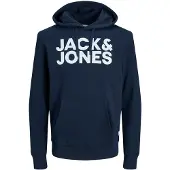 Jack & Jones Sweat-shirt bleu marine / blanc