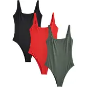 Next Maillot de bain sapin / rouge / noir