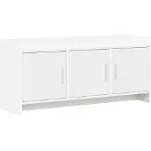 vidaXL Meuble TV 102 x 33 x 47 cm Blanc, aggloméré