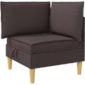vidaXL Canapé avec rangement, en tissu