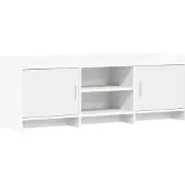 vidaXL Meuble TV 130 x 33 x 47 cm Blanc, aggloméré