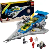 LEGO 10497 Vaisseau spatial d'exploration Icons, modèle de vaisseau spatial pour le 90e anniversaire, édition collector, set spatial avec figurines d'astronautes, idée cadeau