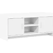 vidaXL Meuble TV 102 x 33 x 47 cm Blanc, aggloméré