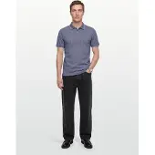 Hackett pour homme. HM5600147 Polo Heritage Ess bleu (L), Casuel, Coton, Manche courte
