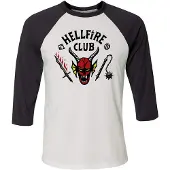 Heroes Inc Official Stranger Things 4 Hellfire Club Long Sleeve T-shirt Blanc 2XL Femme