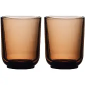 Fellow Set mit zwei Pirch Latte-Gläsern, 320 ml, Bernstein, Verres, Transparent